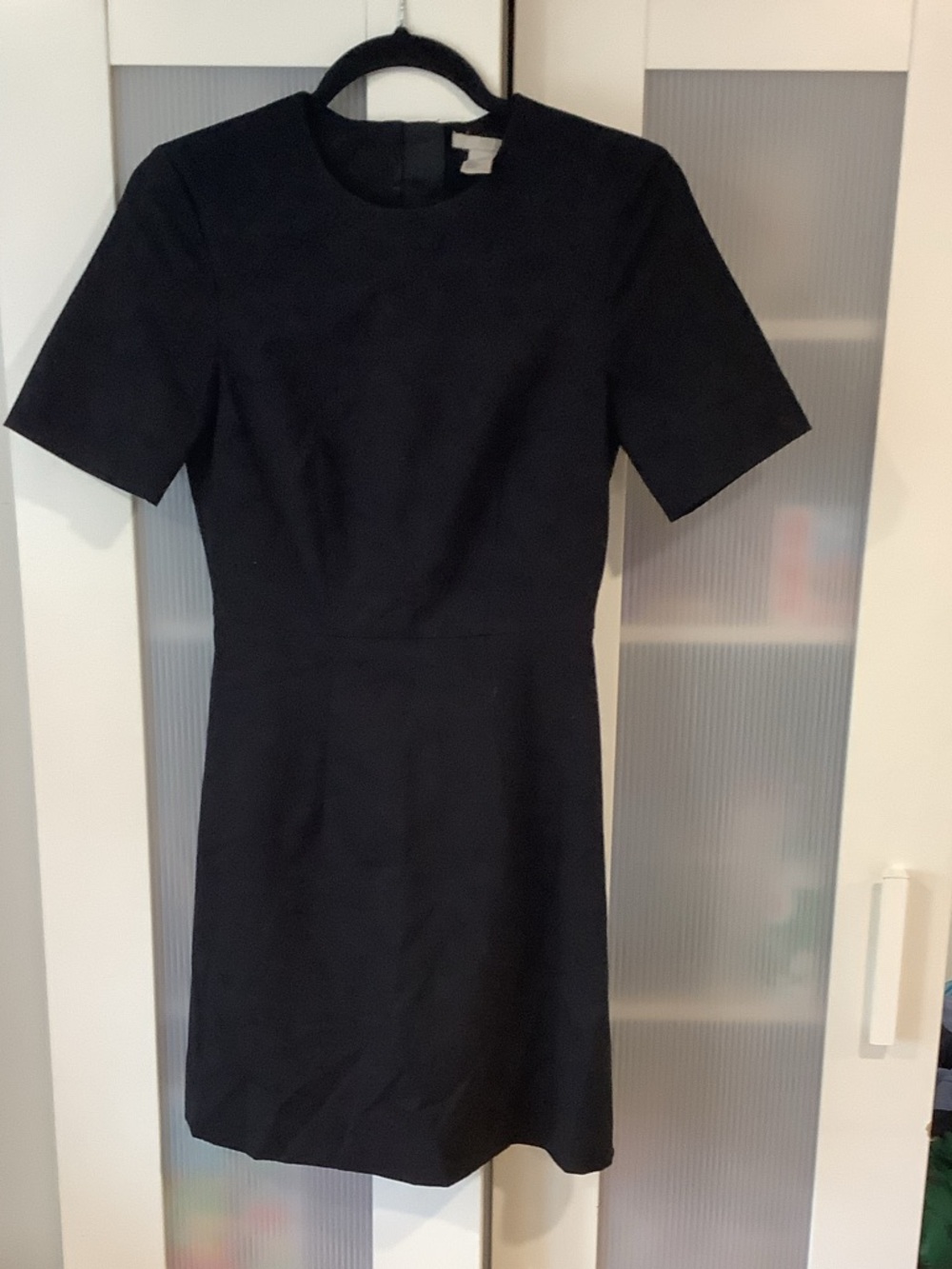 H&M Black Short-Sleeve Mini Dress